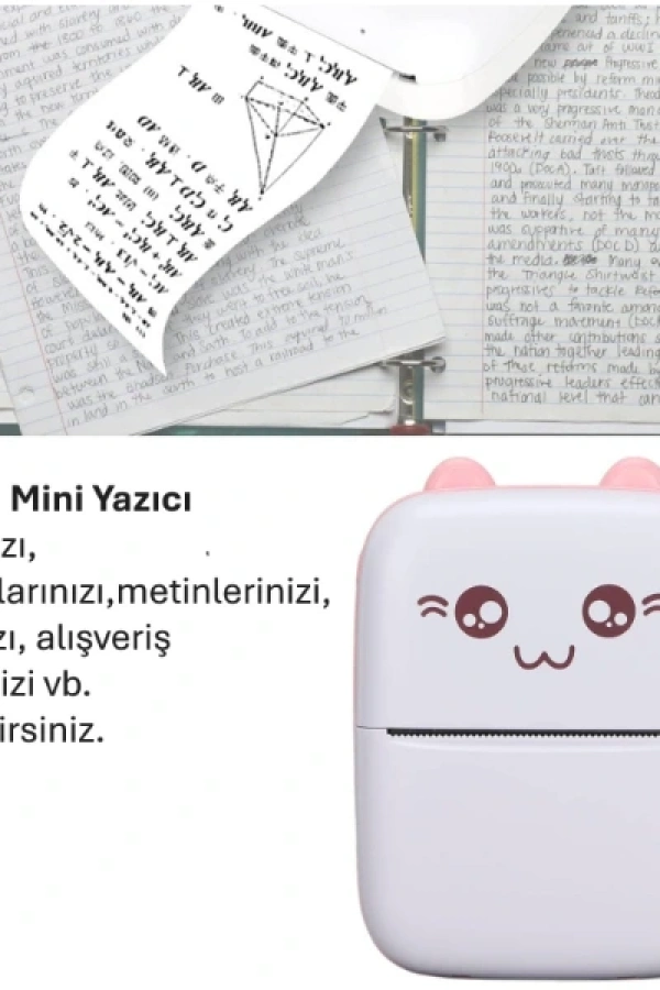 Sevimli Mini Taşınabilir Yazıcı Printer
