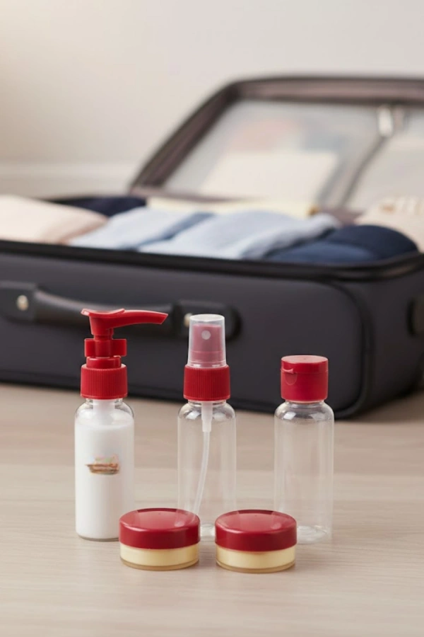 Seyahat İçin 5’li Şeffaf Kozmetik Organizer Seti