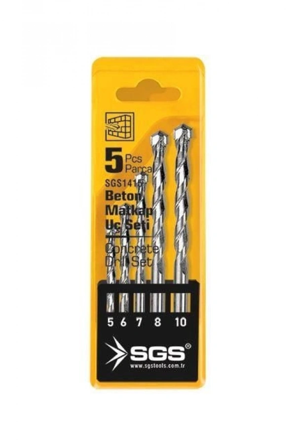 Sgs 1415 Elmas Beton Matkap Ucu Seti 5 Parça