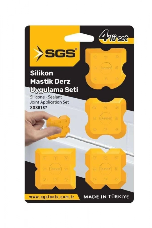 Sgs 6187 Silikon Mastik Derz Çekme Aparatı 4 Parça