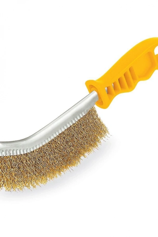Sgs 757 Eğri Saplı Tel Fırça Plastik Saplı