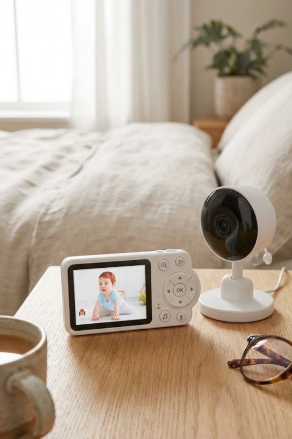 Sıcaklık Sensörlü Güvenli Bebek Kamerası İki Yönlü Ses