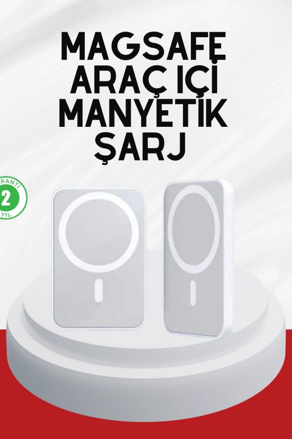 Şık Tasarımlı MagSafe Araç Telefon Tutucu Type-C Girişli