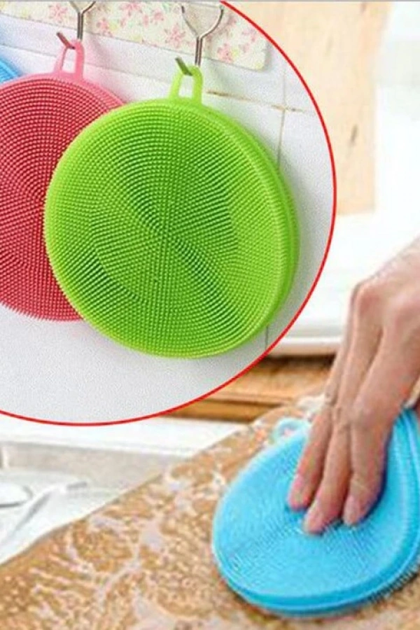 Silikon Bulaşık Yıkama Fırçası Tükenmeyen (2 Adet)