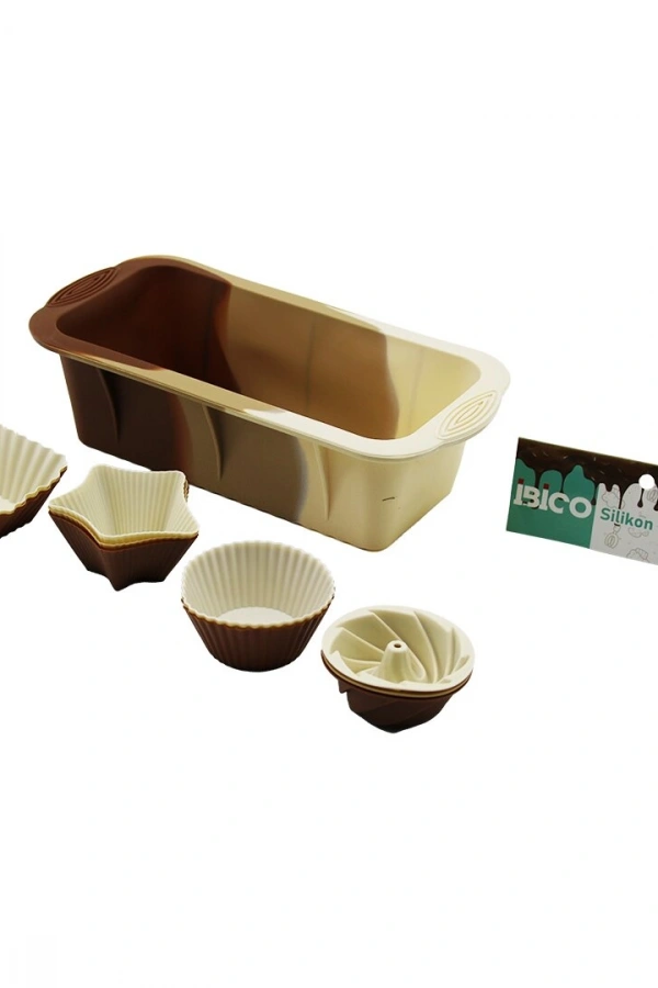 Silikon Kek Kalıbı Seti - 13 Parça - Muffin Kalıbı - Baton Kek Kalıbı