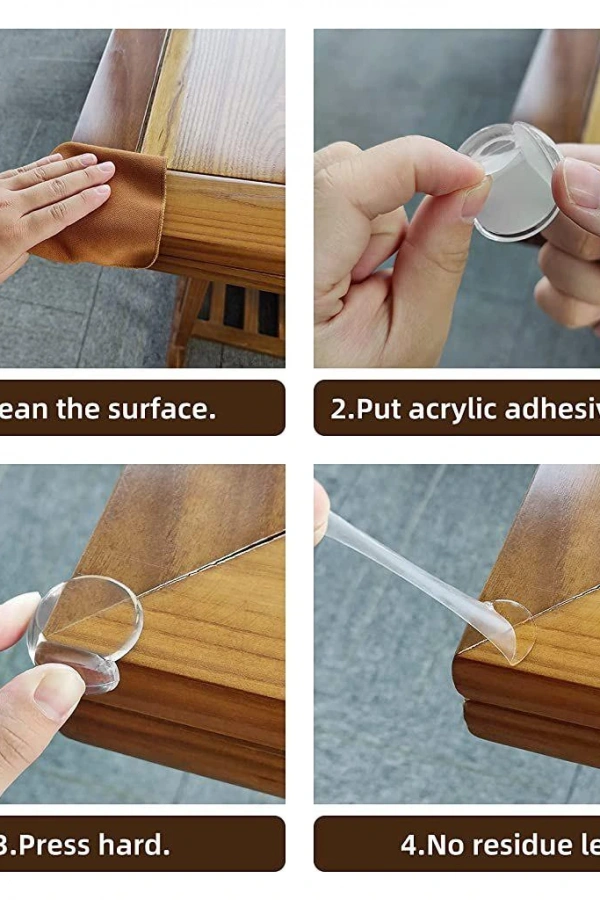 Silikon Şeffaf Masa Kenarı Köşe Koruması