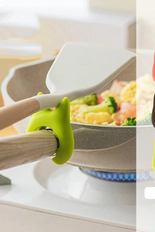 Silikon Tava Tencere Kaşık Tutucu