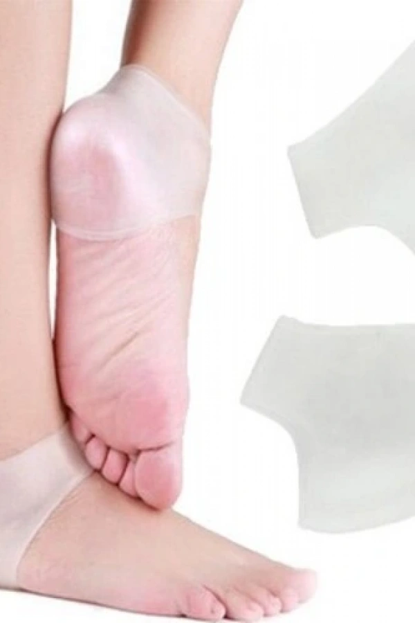 Silikon Topuk Çorabı Beyaz Renk