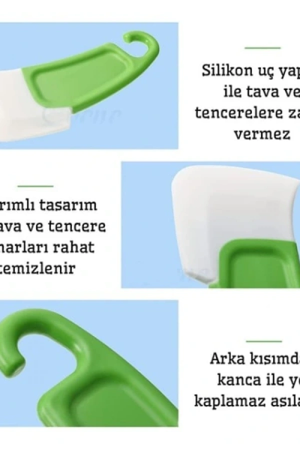 Silikon Uçlu Bulaşık Temizleme Kazıyıcı Spatula