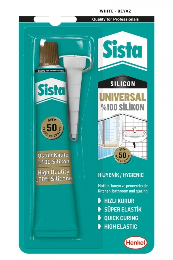 Sista Üniversal Silikon Tüp 50 Gr Beyaz