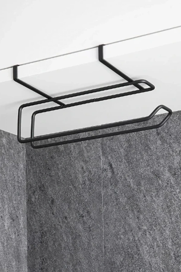 Siyah Dolap İçi Kağıt Havluluk Askı