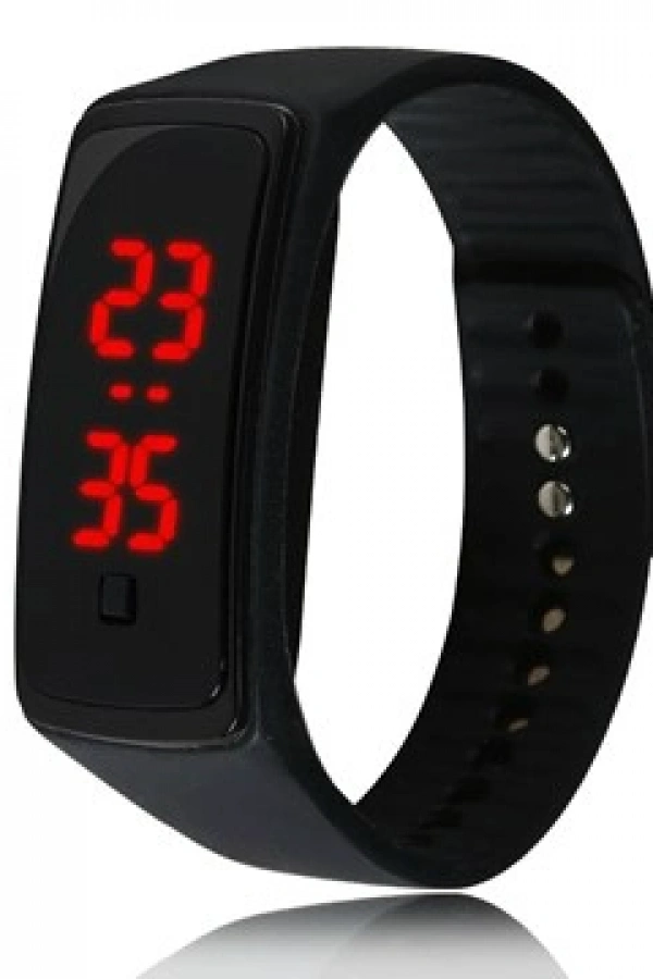 Siyah Ekranlı Led Kol Saati (Siyah)