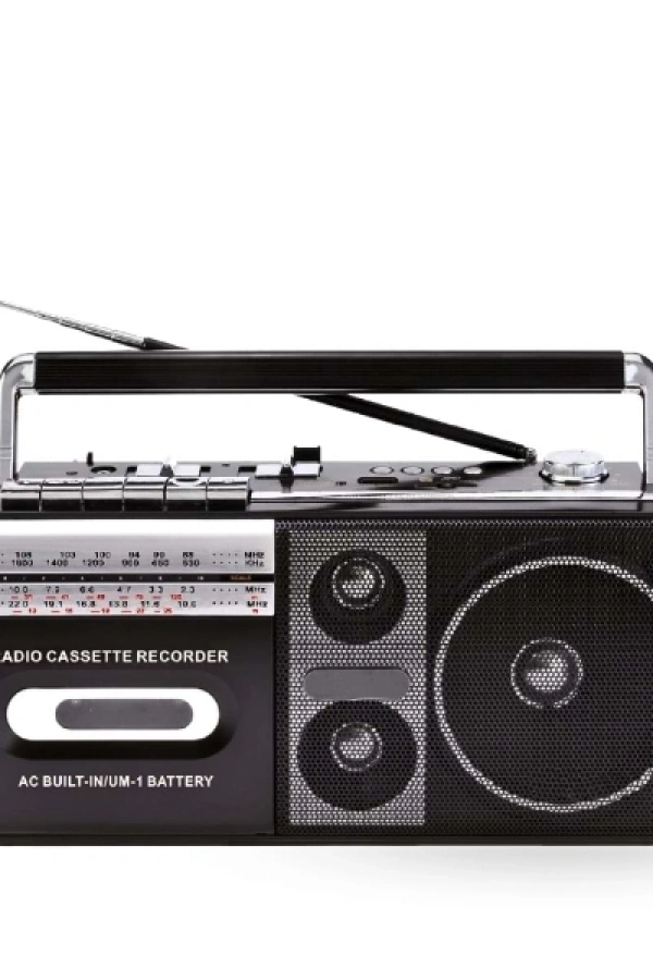 Siyah Kaset Çalar - Bluetooth USB TF AUX FM Özellikli