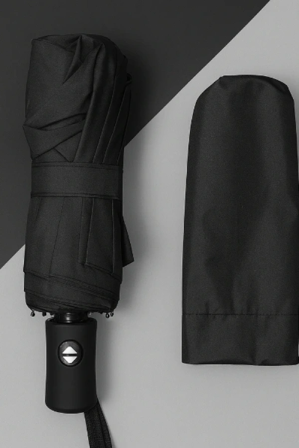 Siyah Kılıflı Otomatik Kompakt Şemsiye