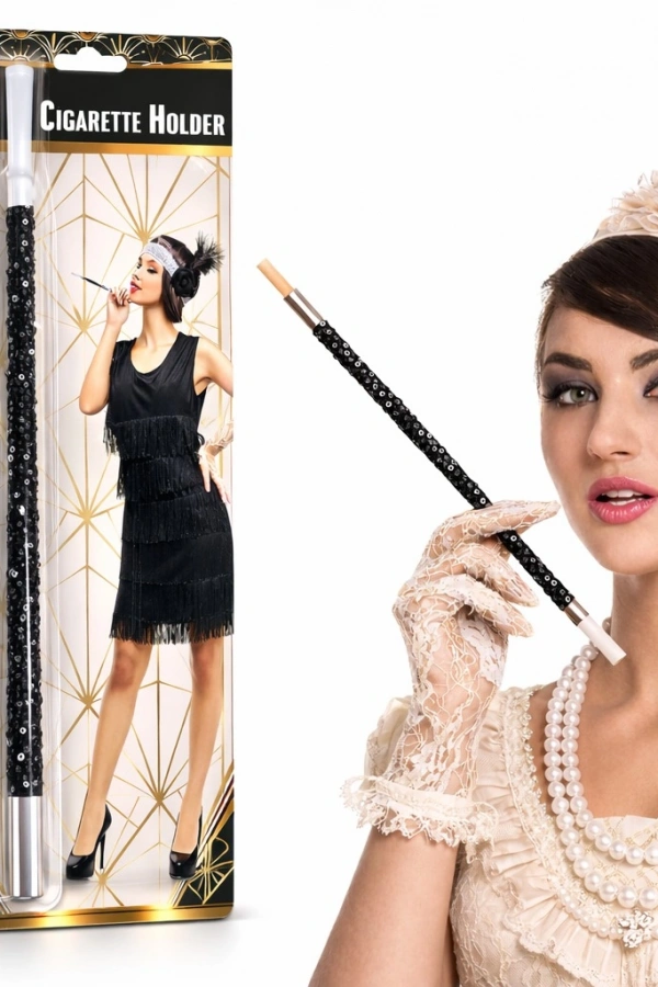 Siyah Payetli Sigara Tutacağı
