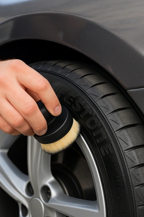 Siyah Plastik Lastik Parlatma Fırçası