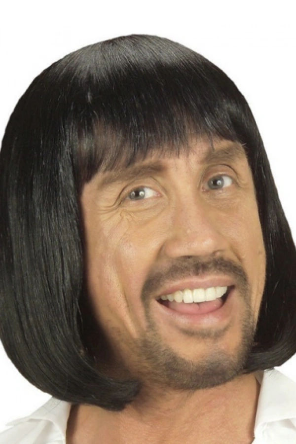 Siyah Renk Erkekler İçin Kısa Ortaçağ Peruğu