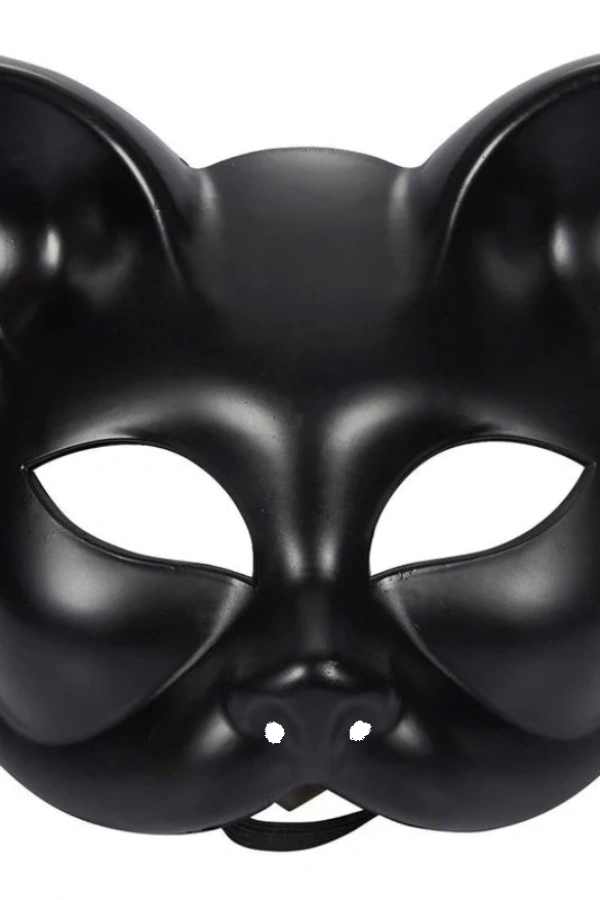 Siyah Renk Lüks Kedi Maskesi