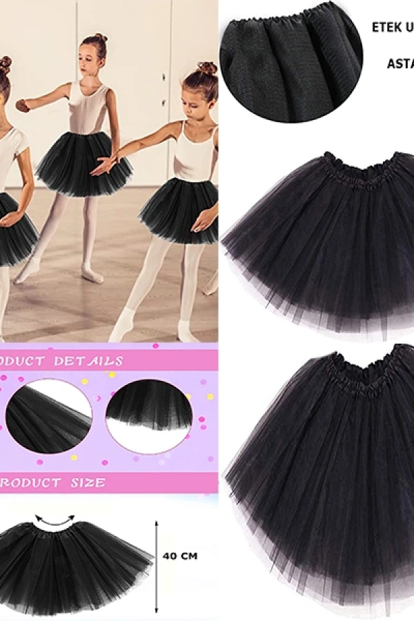 Siyah Renk Tütü Etek Çocuk Ve Bebek Boy