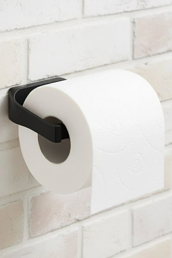 Siyah Tuvalet Kağıdı Tutucu Mat Kaplama Banyo Peçetelik