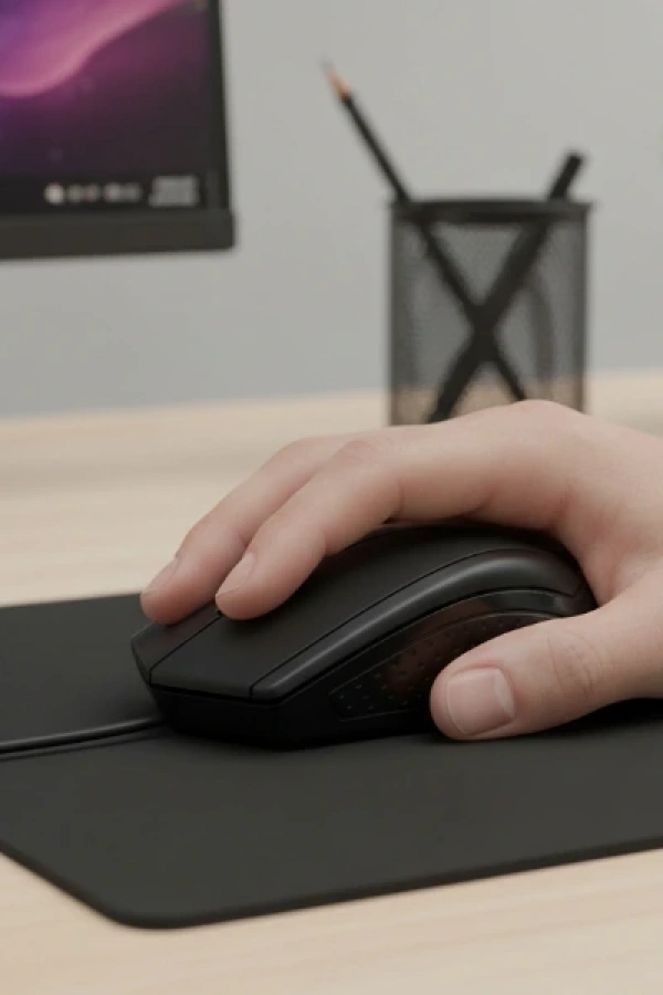 Siyah USB Kablolu 3D Optik Mouse