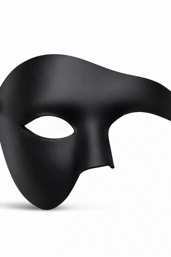 Siyah Yarım Erkek Maske – Phantom Parti & Balo Maskesi
