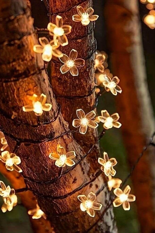 Solar 5m 50 Led Papatya Gün Işığı 8 Fonksiyonlu