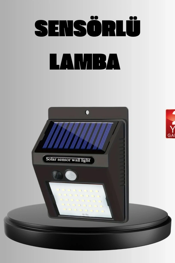 Solar LED Bahçe Aydınlatma – Hareket Sensörlü, Güneş Paneliyle Şarj Olan, IP65 Dayanıklı