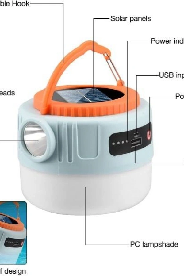 Solar Led Kamp Lambası