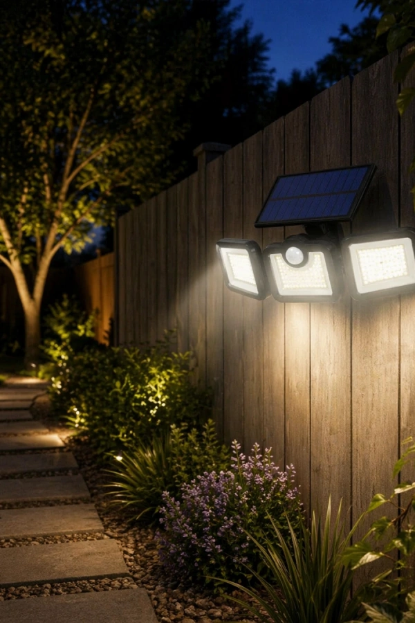 Solar LED Projektör Sensörlü Dış Mekan Güvenlik Lambası