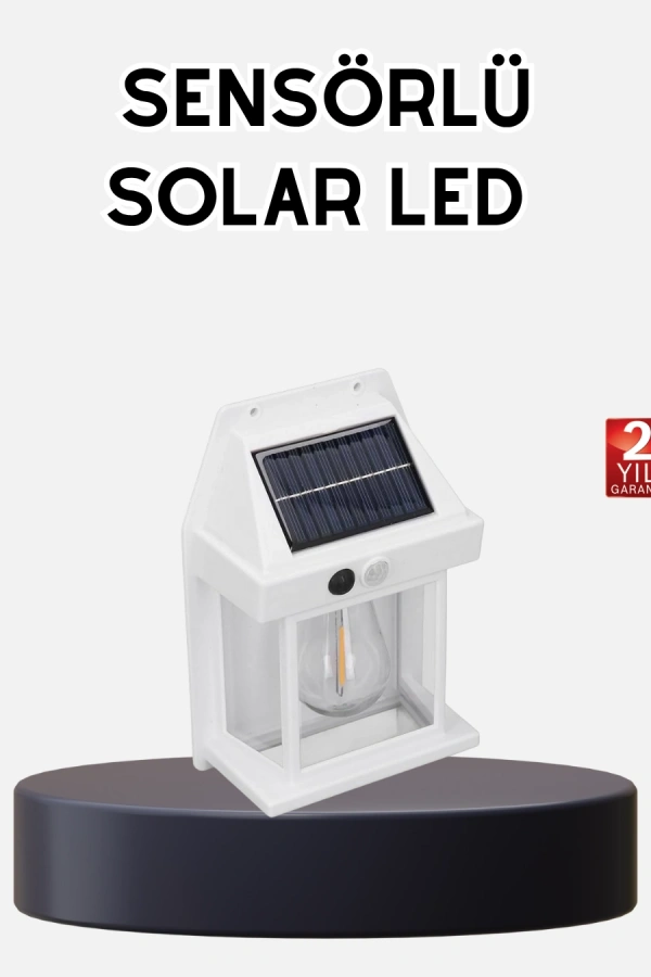 Solar Sensörlü Dış Mekan Lamba 3 Işık Modlu ve IP65 Dayanıklı