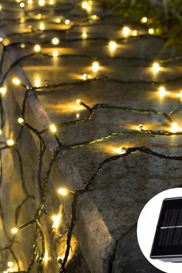 Solar Siyah Kablo Bahçe Aydınlatması