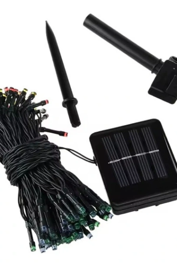 Solar Siyah Kablo Bahçe Aydınlatması