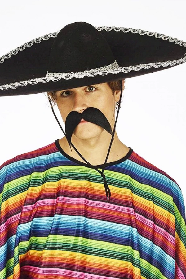 Sombrero Meksika Şapkası Gümüş Şeritli Yetişkin Boy