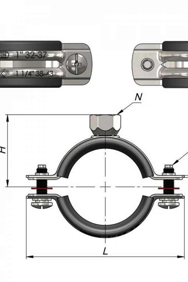 Somunlu Boru Kelepçesi 1lik