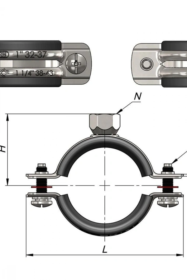 Somunlu Boru Kelepçesi 4 1/2