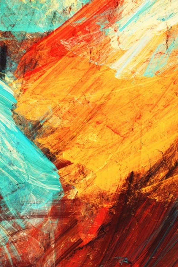 Soyut Çalışma , Pastel Renklerde Kanvas Tablo 60 x 120