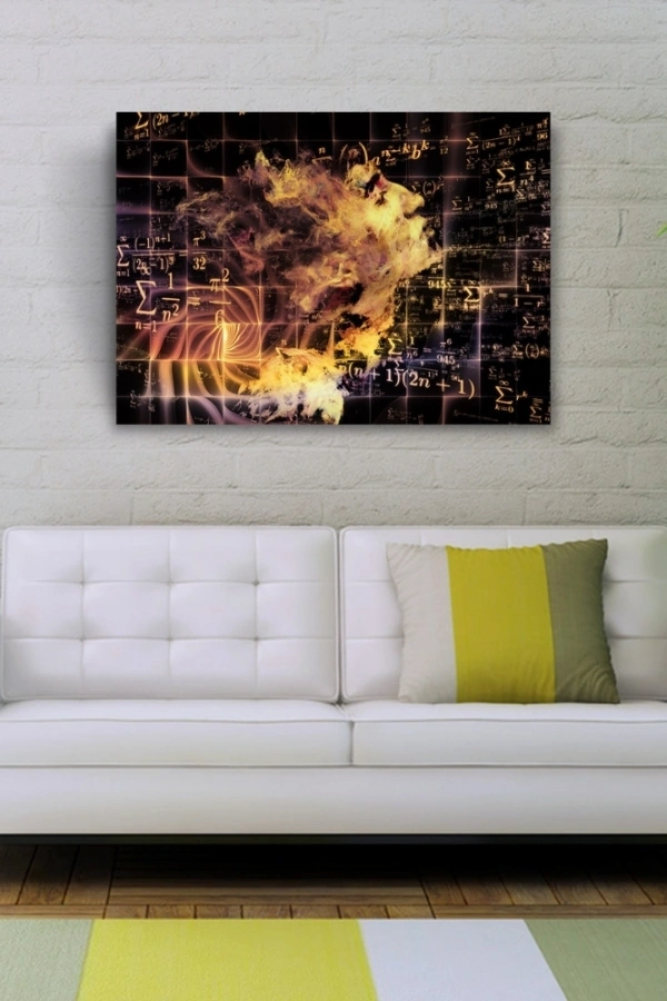 Soyut Matematikçi ve Formüller Kanvas Tablo 50 x 70