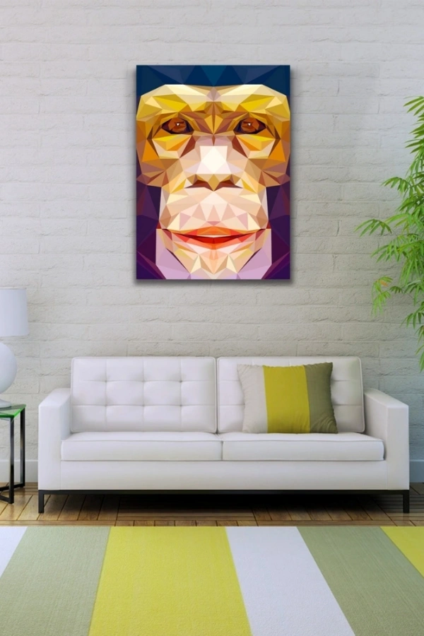 Soyut Maymun Figürü Kanvas Tablo 50 x 70