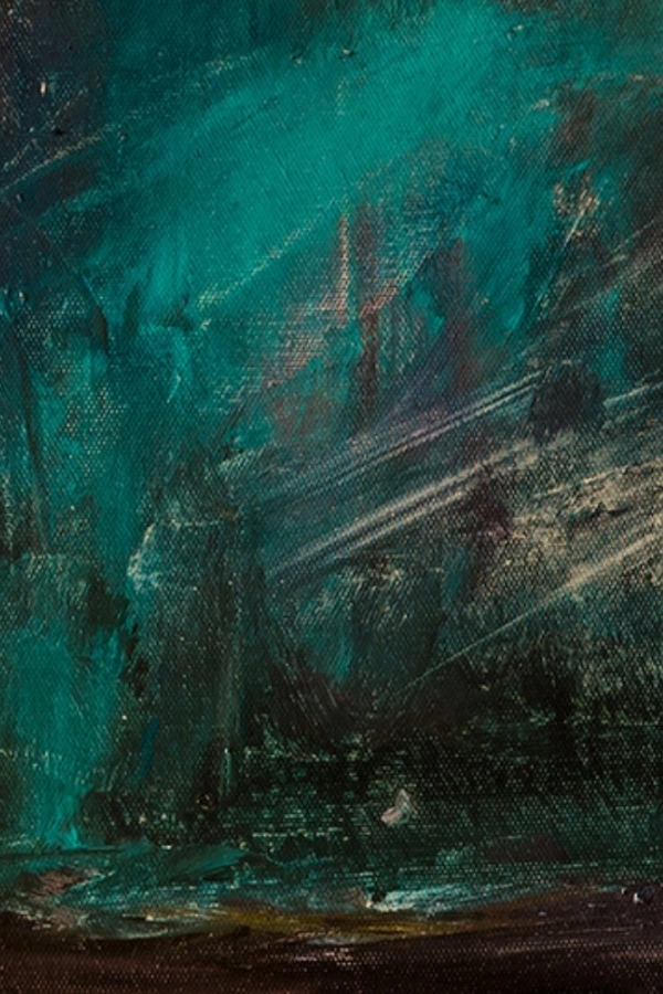 Soyut Orman Manzarası , Yağlıboya Kanvas Tablo 60 x 120