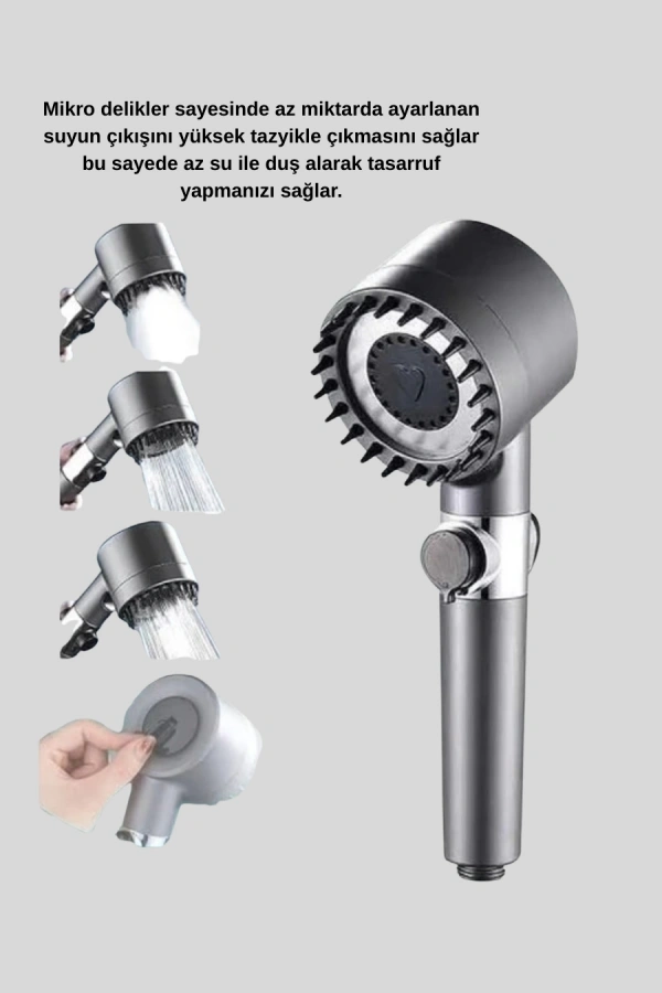 Spa Etkili Masaj Uçlu Duş Başlığı Ergonomik Tasarım