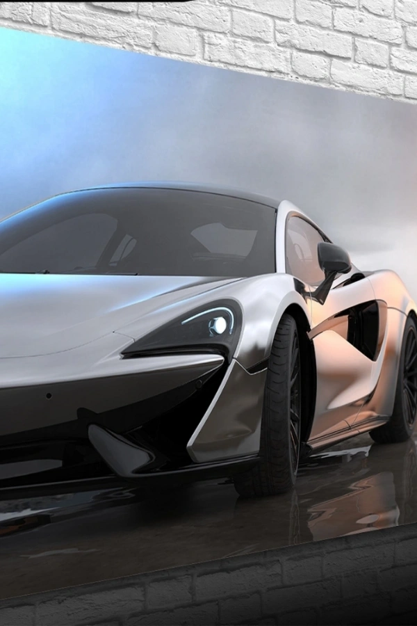 Spor Gri Araba Kanvas Tablo 50 x 70