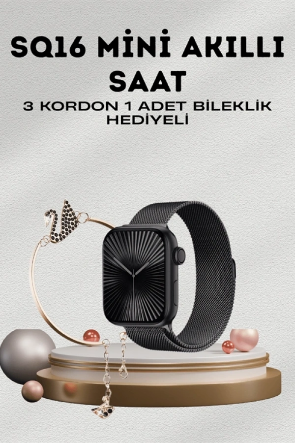 SQ-16 Mini Series 10 – Dokunmatik Akıllı Saat | Kalp Ritmi, SpO2, Uyku Takibi