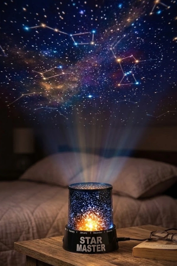 Star Projektör Gece Lambası Tavana Yıldız Yansıtan LED Işık