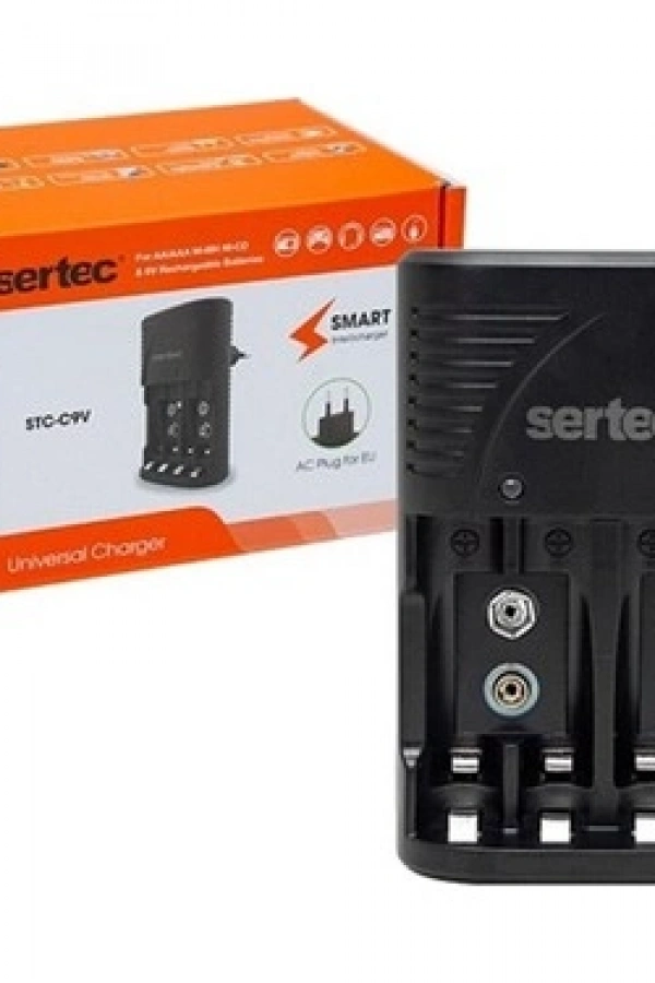 STC-C802 AA-AAA-9V Uyumlu 4lü Pil Şarj Aleti