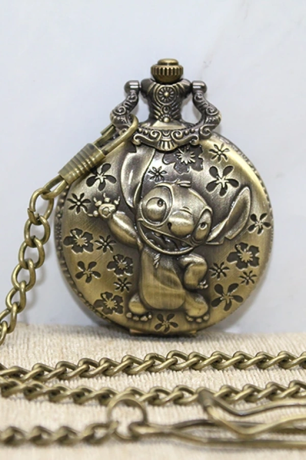 Stitch Tasarımlı Köstekli Saat
