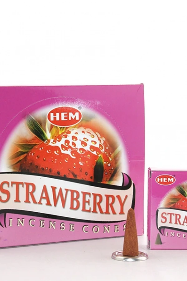 Strawberry Aromalı Konik Tütsü