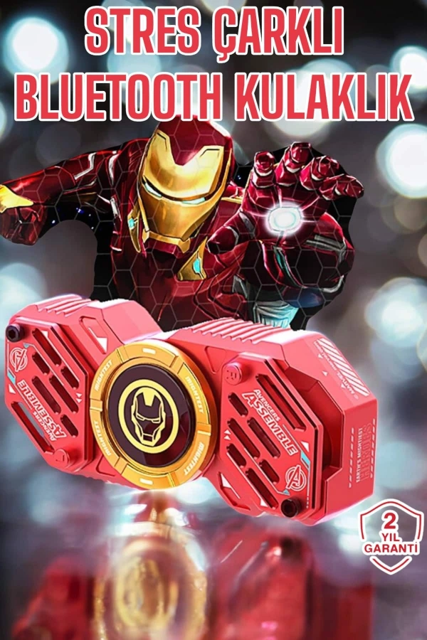 Stres Çarklı Bluetooth Kulaklık Kablosuz Kırmızı Yüksek Ses Kaliteli