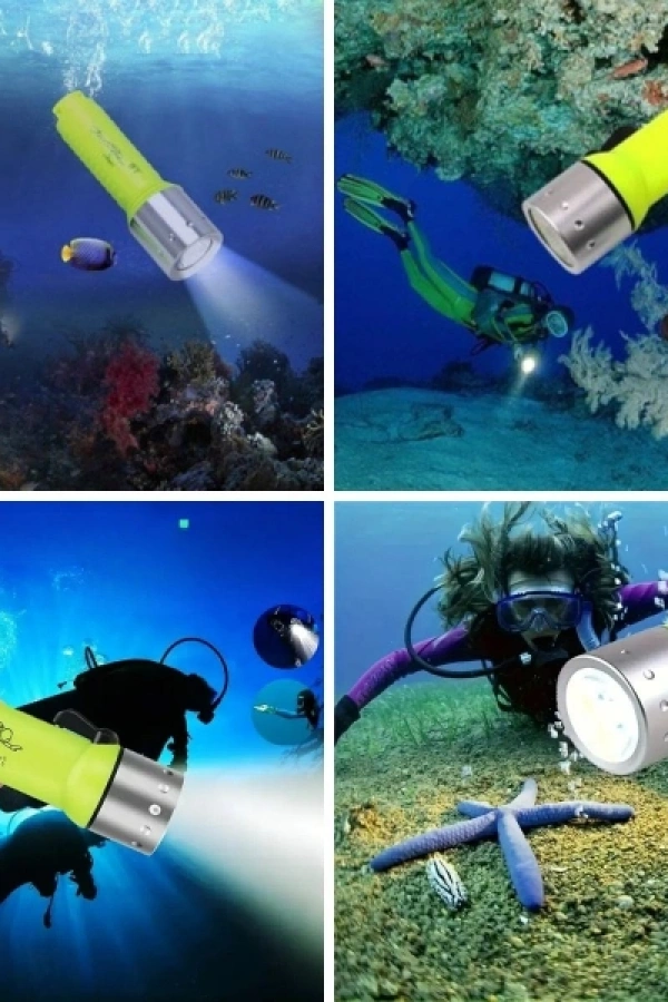 Süper Parlak LED Su Altı Dalış Feneri