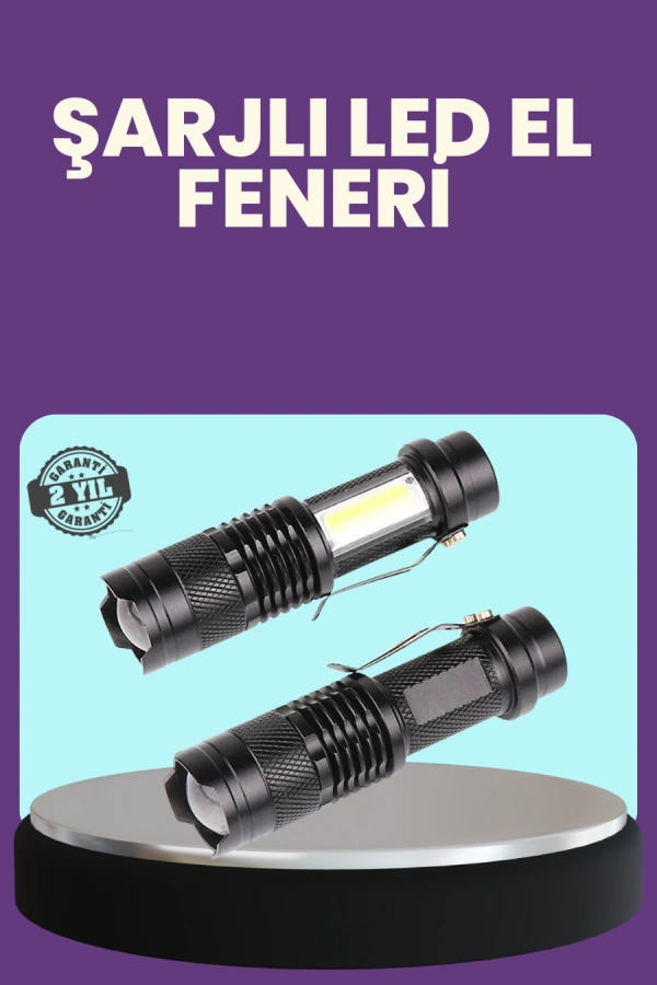 Suya Dayanıklı 4 Modlu Mini LED El Feneri